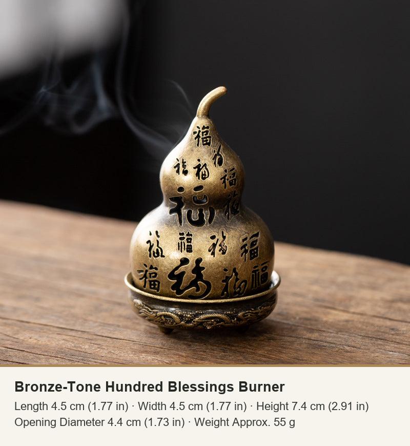 Bronze-Tone Hundred Blessings Burner