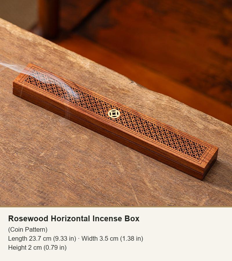 Rosewood Horizontal Incense Box