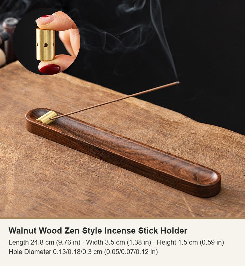 Walnut Wood Zen Style Incense Stick Holder
