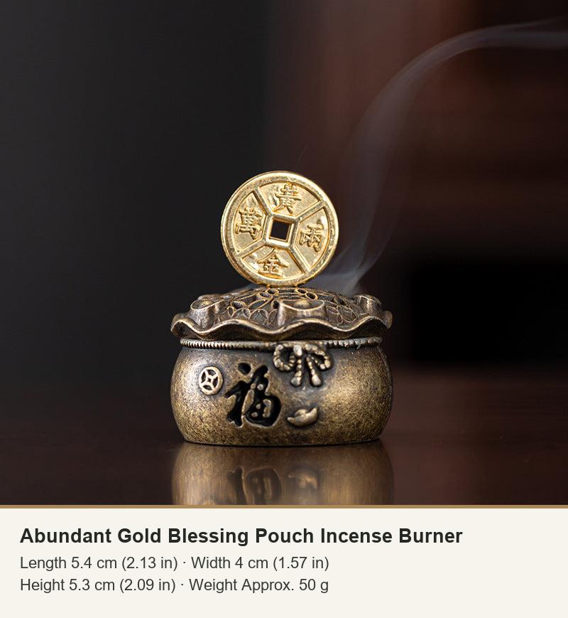 Abundant Gold Blessing Pouch Incense Burner