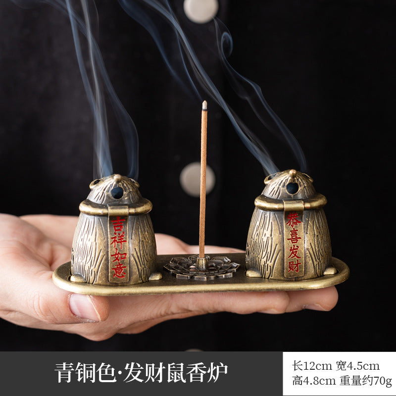 迷你祥云香炉博山炉塔香香道香薰炉茶道摆件家用室内檀香炉