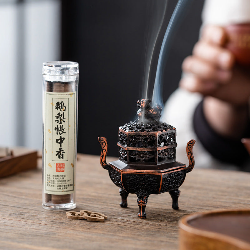 New Chinese sandalwood agarwood stove, small auspicious cloud incense stove, household three-legged mini unicorn tripod stove, indoor tea ceremony incense burner