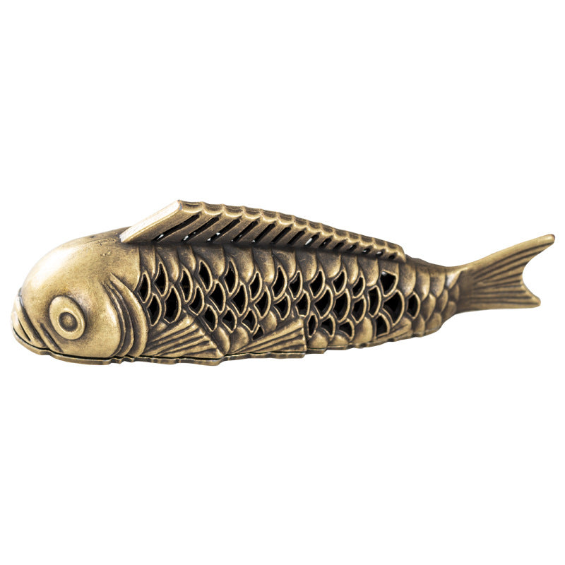 Simulation carp ornament tea table tea pet household indoor bedroom incense box line incense plug every year there are fish creative koi incense burner