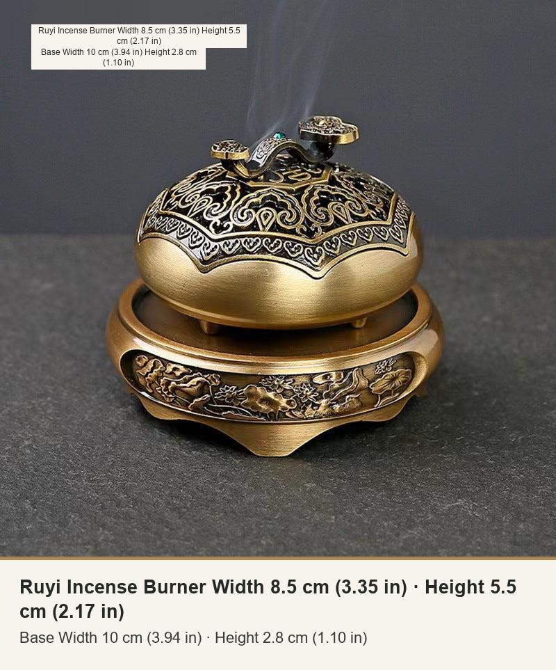 Ruyi Incense Burner Width 8.5 cm (3.35 in) · Height 5.5 cm (2.17 in)