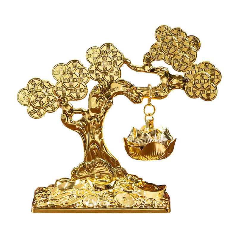 Cross-border hot sale ingot cash tree aromatherapy burner small auspicious cloud disk incense burner welcome pine hanging furnace hanging furnace creative ornament