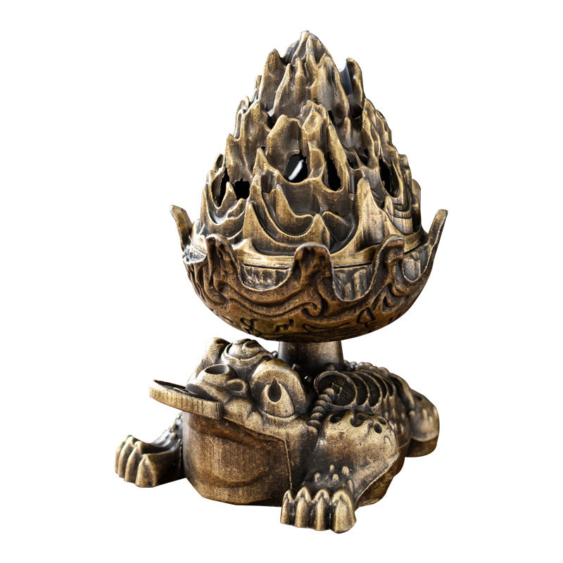 Jinchan Xianrui Alloy Boshan Incense Burner Xiaoxiangyun No Sticky Powder Agarwood Sandalwood Purifies Air Indoor Long-lasting Aromatherapy