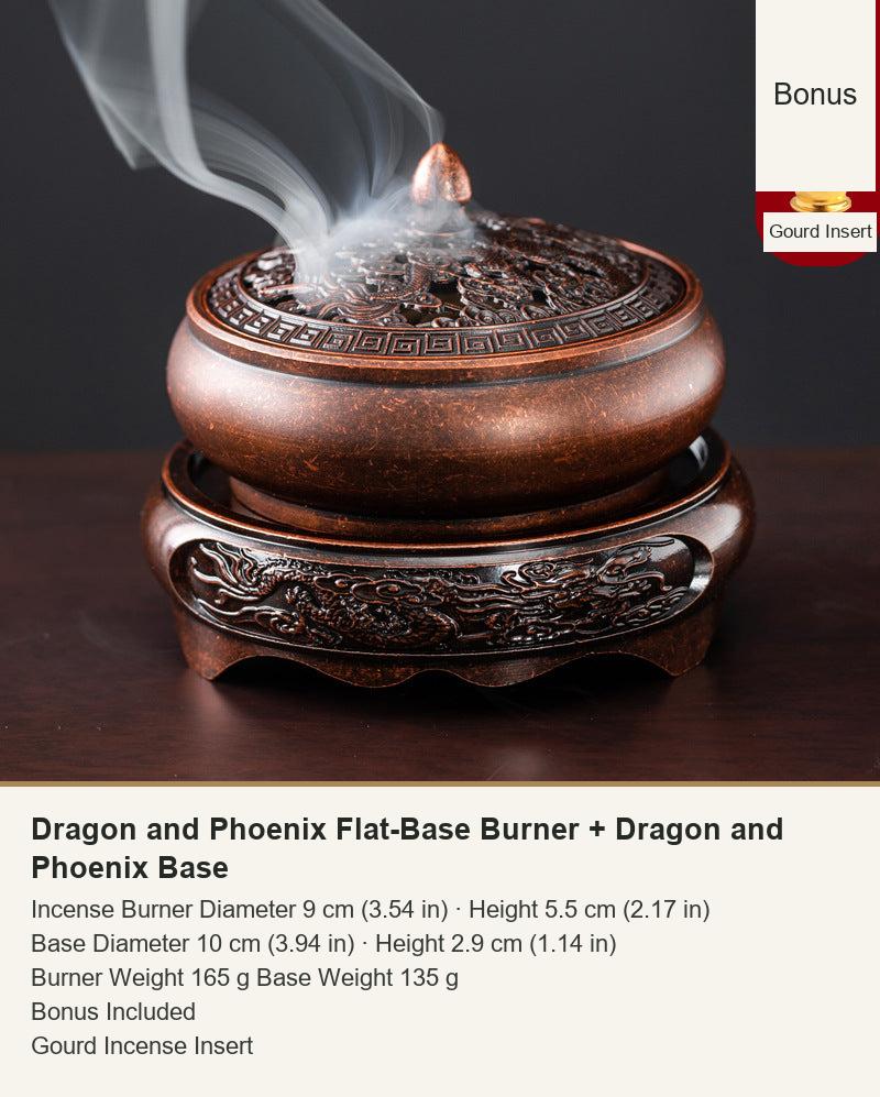 Dragon and Phoenix Flat-Base Burner + Dragon and Phoenix Base