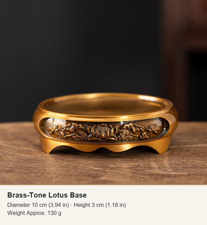 Brass-Tone Lotus Base