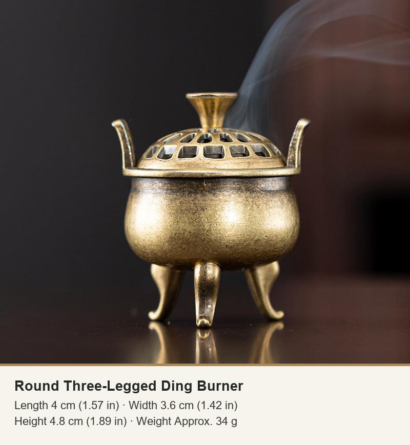 Round Three-Legged Ding Burner