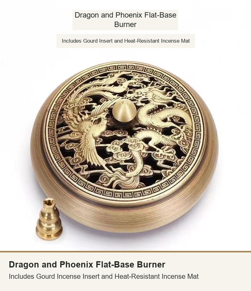 Dragon and Phoenix Flat-Base Burner