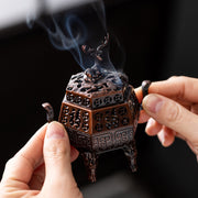 Antique copper alloy Fulu incense burner Indoor plate incense burner Fulu mythical beast sandalwood aromatherapy burner Office desktop incense burner