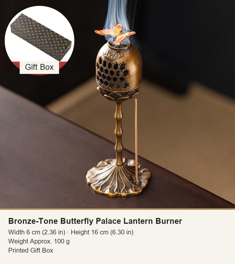 Bronze-Tone Butterfly Palace Lantern Burner