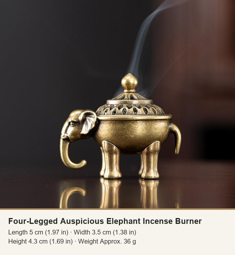 Four-Legged Auspicious Elephant Incense Burner