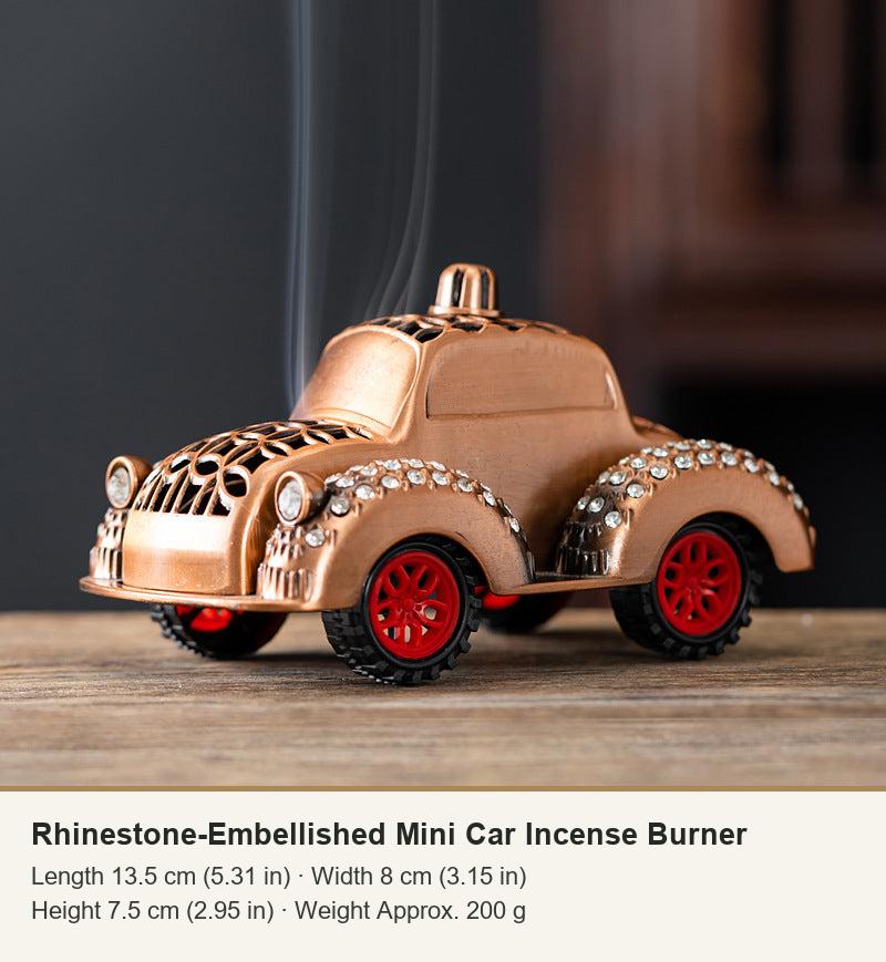 Rhinestone-Embellished Mini Car Incense Burner
