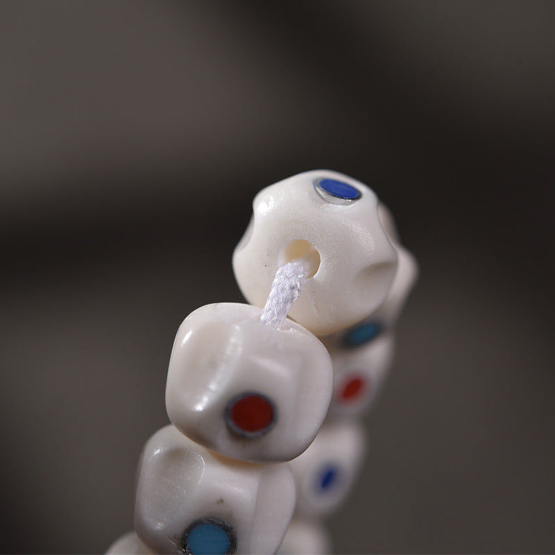 EverestArtstudios 开光 牦牛骨与菩提子镶嵌 108颗 DIY 念珠串