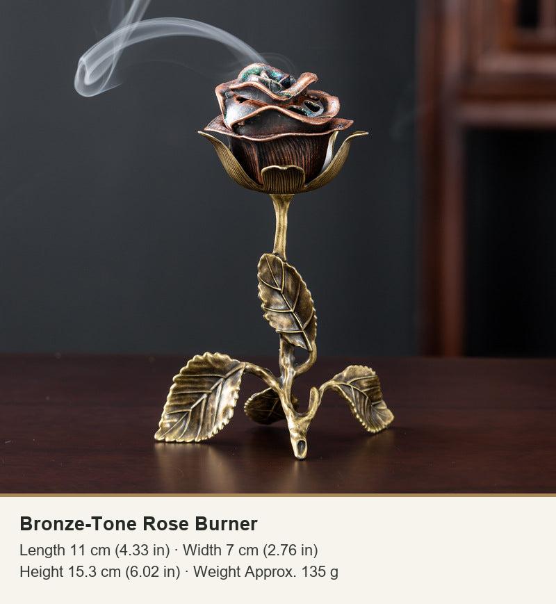 Bronze-Tone Rose Burner