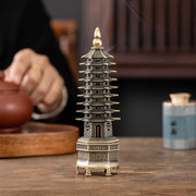 Wenchang Tower Incense Burner Home Ornament Crafts Office Decoration Desk Creative Ornament Sandalwood Thread Aromatherapy Burner
