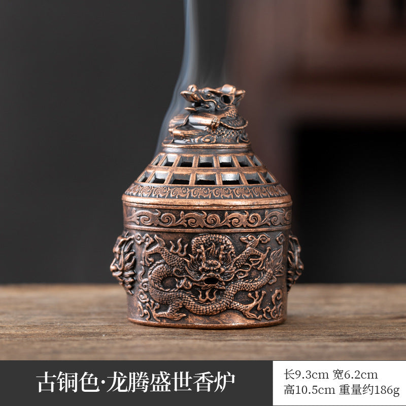 Xiangyun incense burner, hollow lotus burner, mini lotus seed aromatherapy burner, three-legged copper burner, porous Baolian lamp Boshan burner