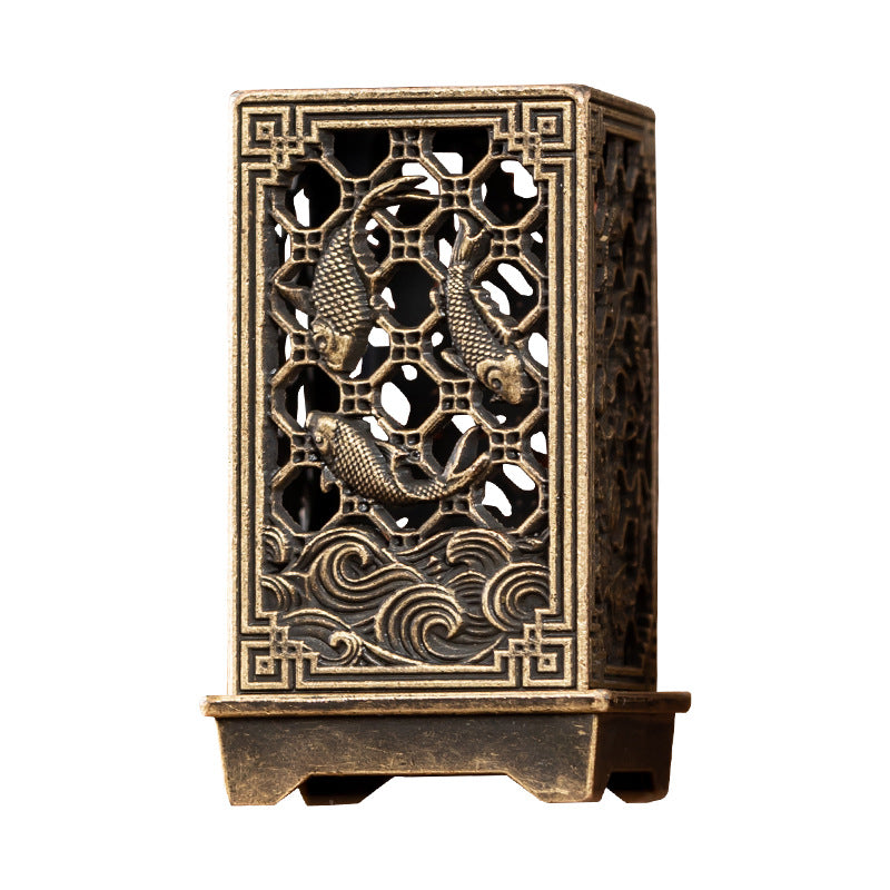 Cross-border hot-selling small incense burner hollow creative alloy small incense burner office incense burner ornament plate incense burner