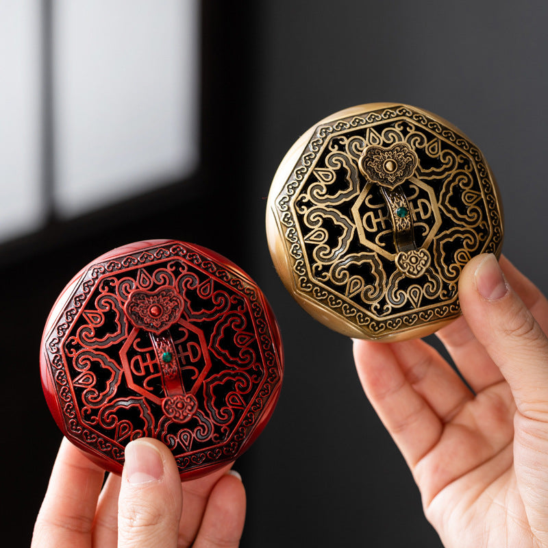 Antique incense burner household indoor agarwood incense burner sandalwood pan incense creative ornament auspicious three-legged aromatherapy burner