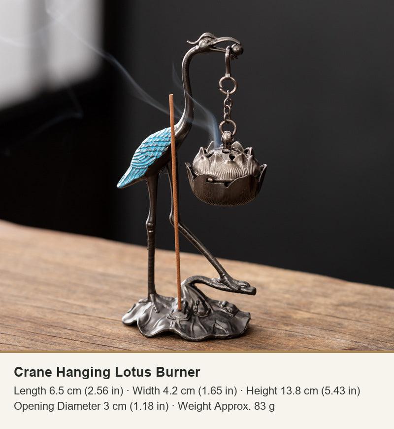 Crane Hanging Lotus Burner