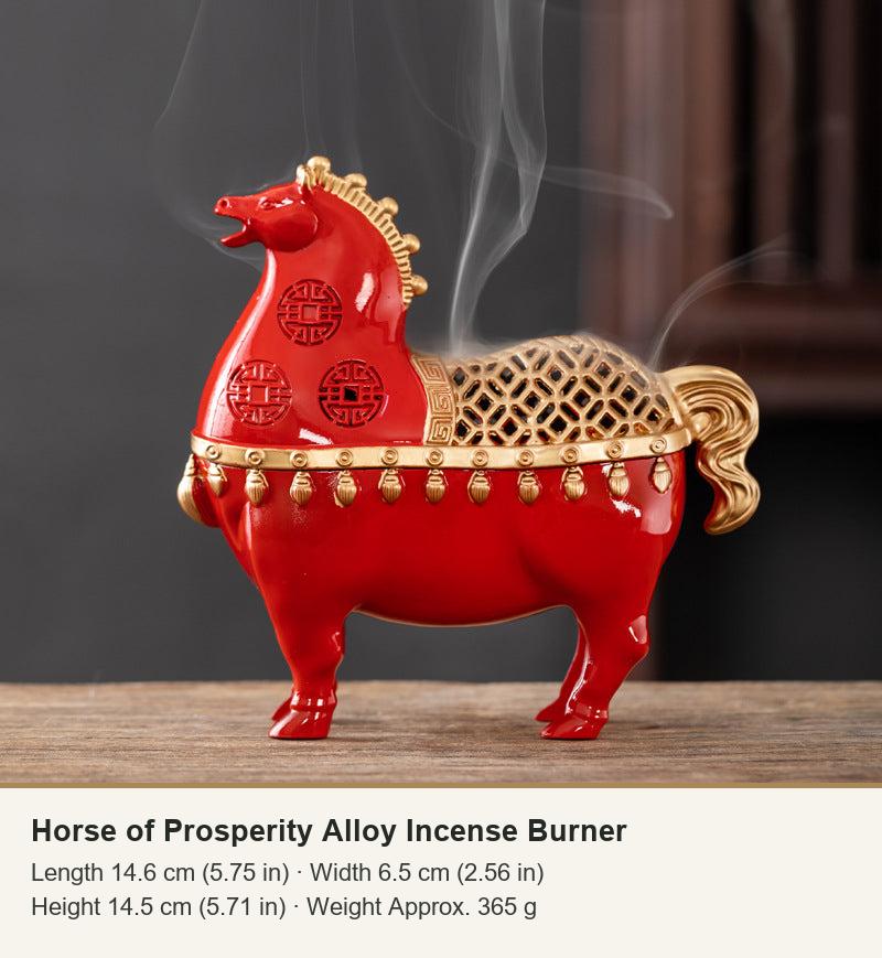 Horse of Prosperity Alloy Incense Burner