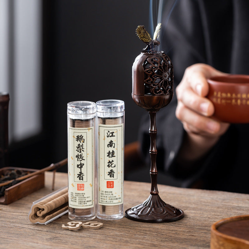 Dapeng wing spreading palace lamp stove rich pattern high foot stove no stick powder small auspicious cloud incense plate incense burner tabletop ornament
