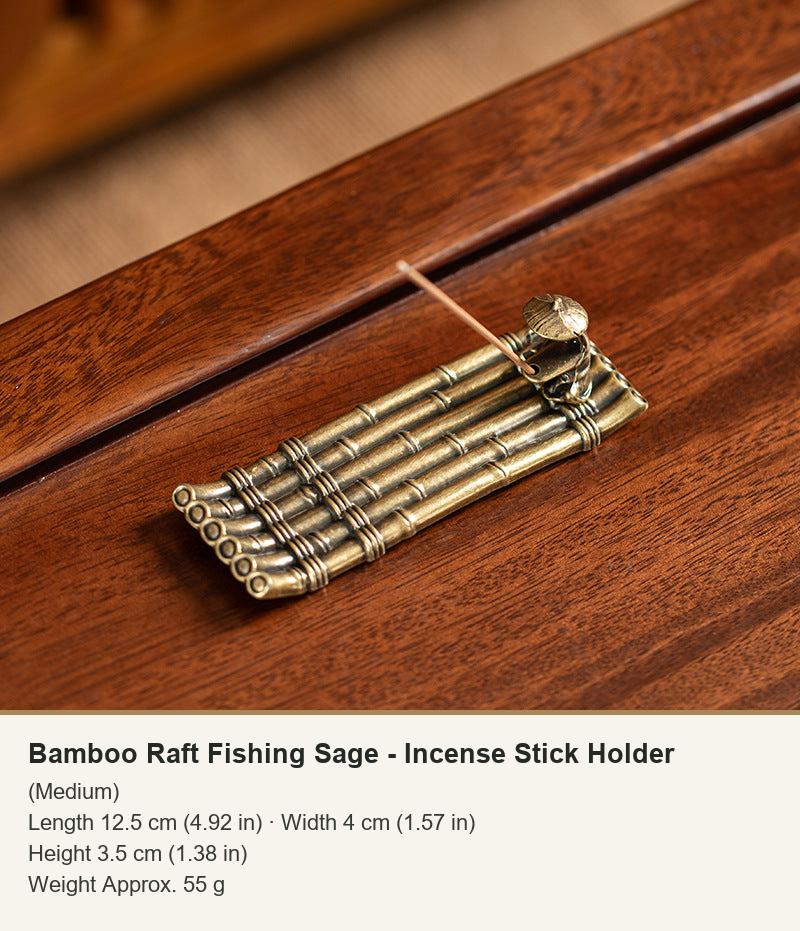 Bamboo Raft Fishing Sage - Incense Stick Holder