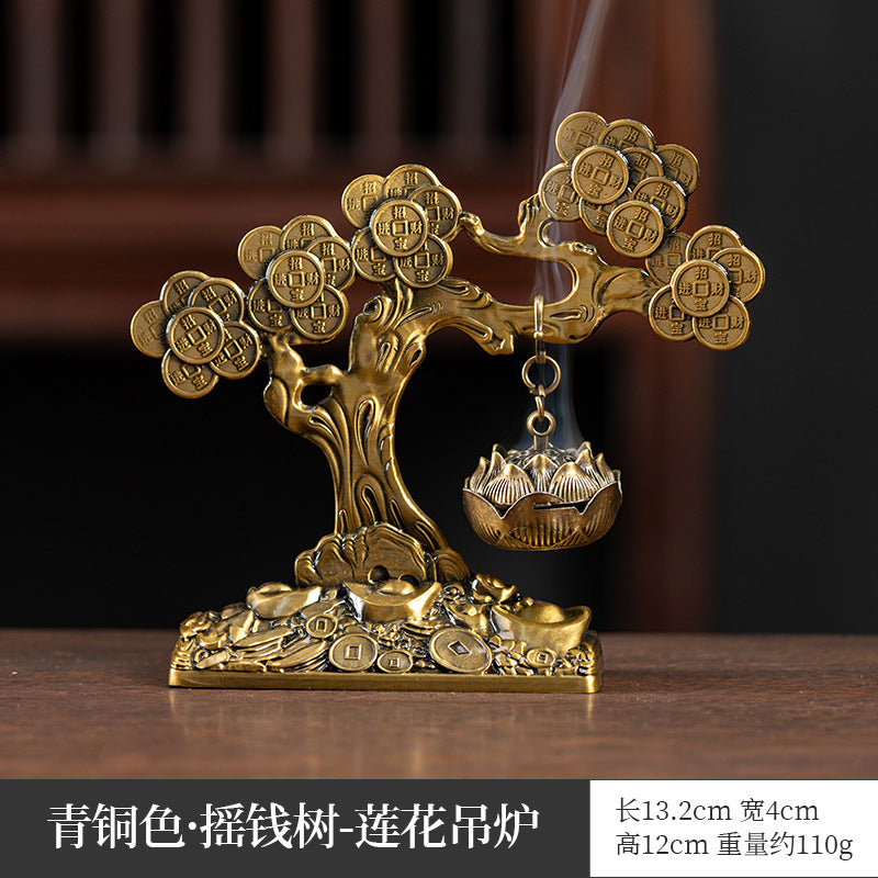 Cross-border hot-selling search banner magic lamp small incense burner wishing magic lamp small auspicious cloud elf aromatherapy burner handicraft ornament