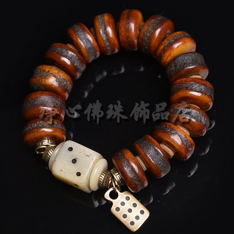 EverestArtstudios 骨碟珠骷髏裝飾手鍊
