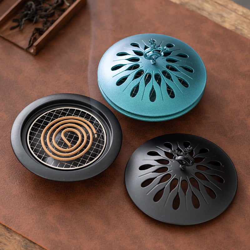 Zen incense burner auspicious deer plate incense burner household desktop tea ceremony ornament one deer incense with sandalwood agarwood plate incense burner