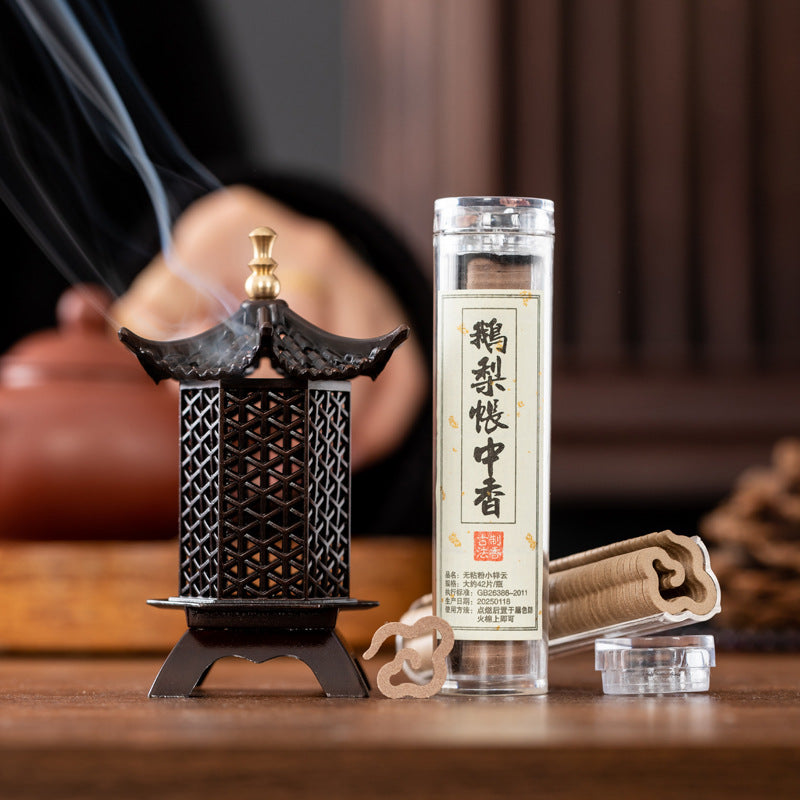 Antique Chinese aromatherapy burner Han and Tang palace lamp burner creative hollow plate incense burner household indoor tea ceremony ornament sandalwood burner