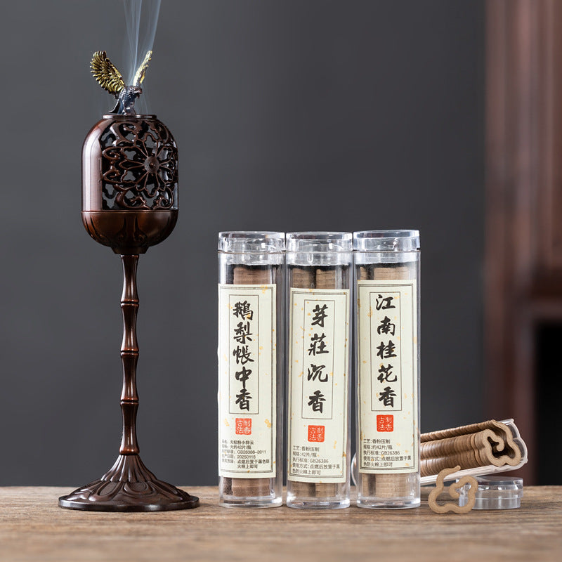 Dapeng wing spreading palace lamp stove rich pattern high foot stove no stick powder small auspicious cloud incense plate incense burner tabletop ornament