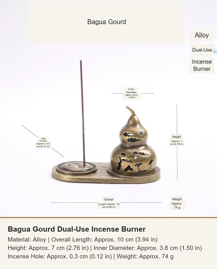 Bagua Gourd Dual-Use Incense Burner