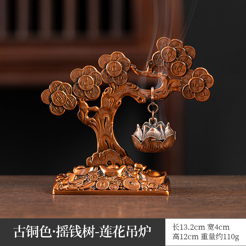 Cross-border hot-selling search banner magic lamp small incense burner wishing magic lamp small auspicious cloud elf aromatherapy burner handicraft ornament