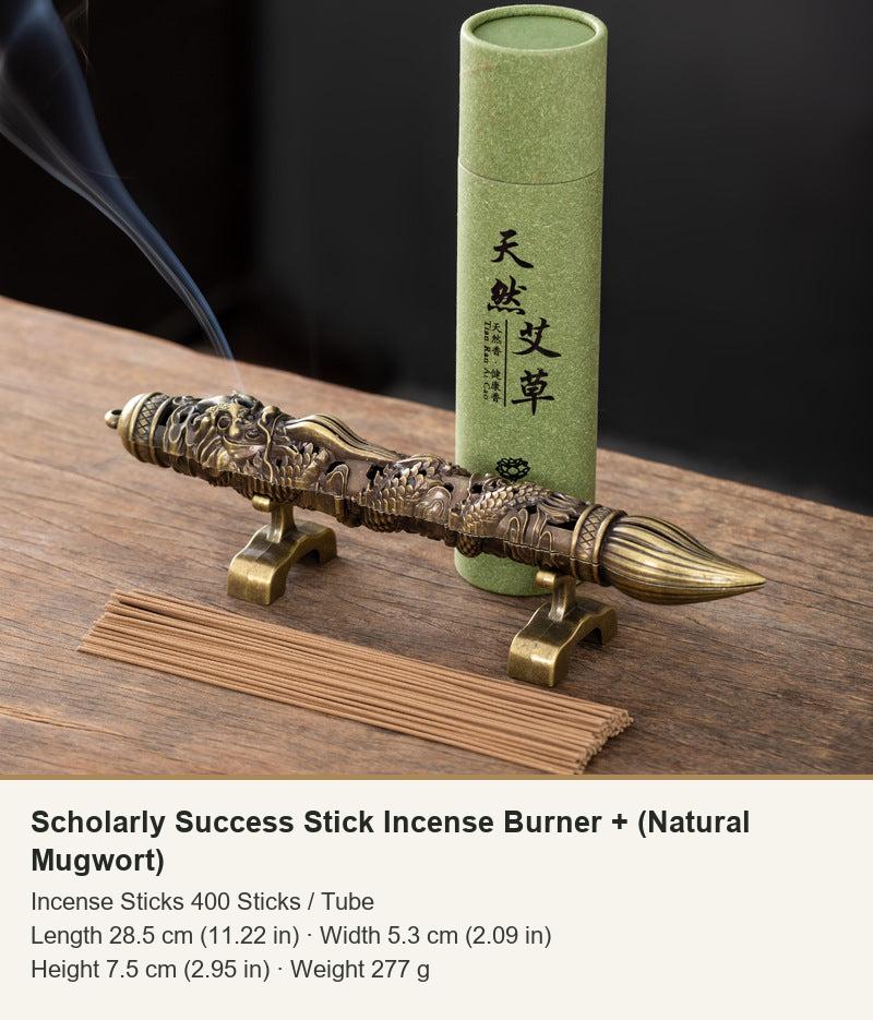 Scholarly Success Stick Incense Burner + (Natural Mugwort)