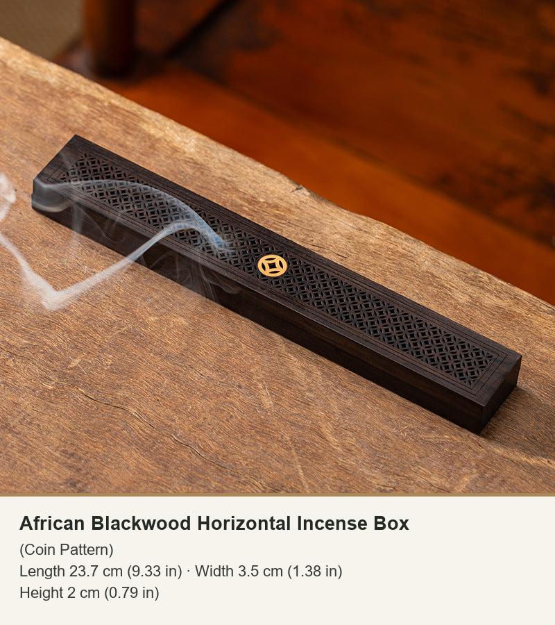 African Blackwood Horizontal Incense Box