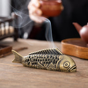 Simulation carp ornament tea table tea pet household indoor bedroom incense box line incense plug every year there are fish creative koi incense burner