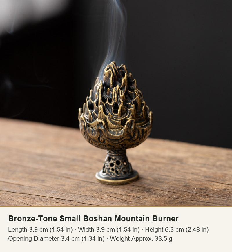 Bronze-Tone Small Boshan Mountain Burner