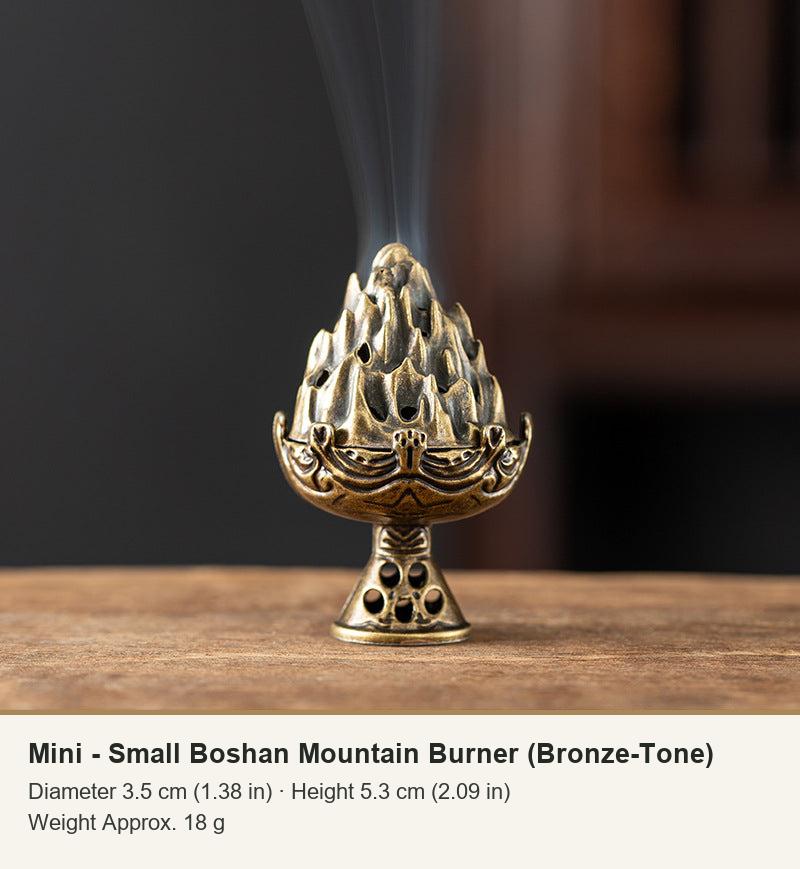 Mini - Small Boshan Mountain Burner (Bronze-Tone)