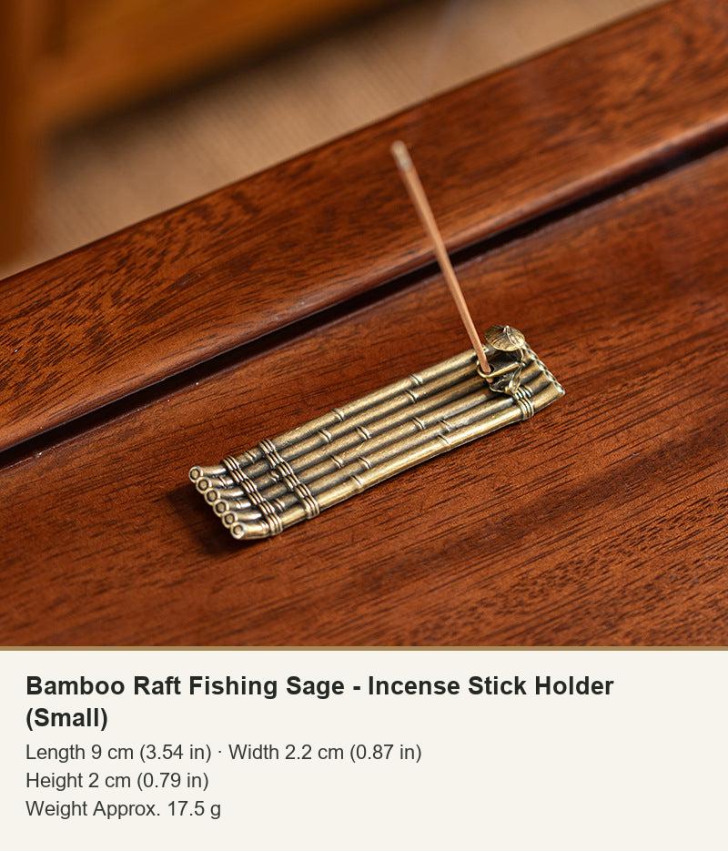 Bamboo Raft Fishing Sage - Incense Stick Holder (Small)