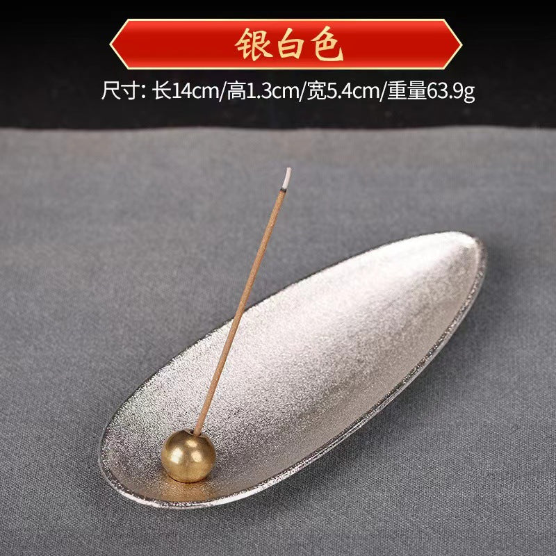 仿古祥云线香插创意香道檀香盘香炉佛堂茶道莲花沉香香炉配件