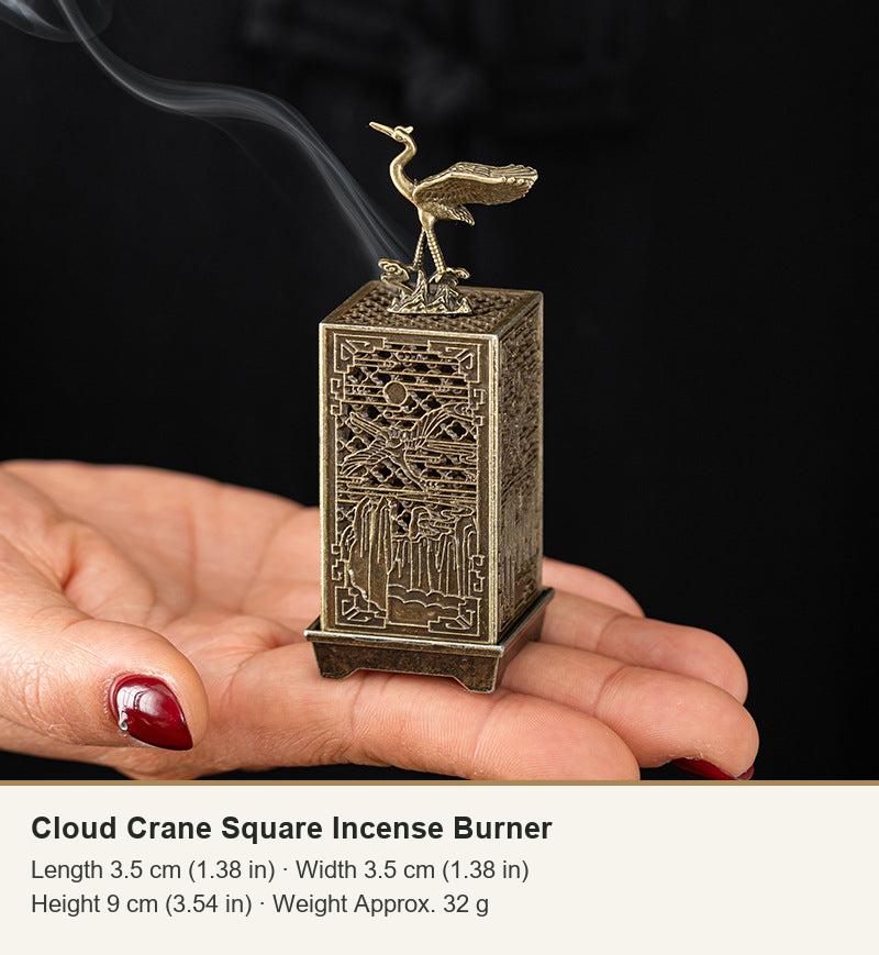 Cloud Crane Square Incense Burner
