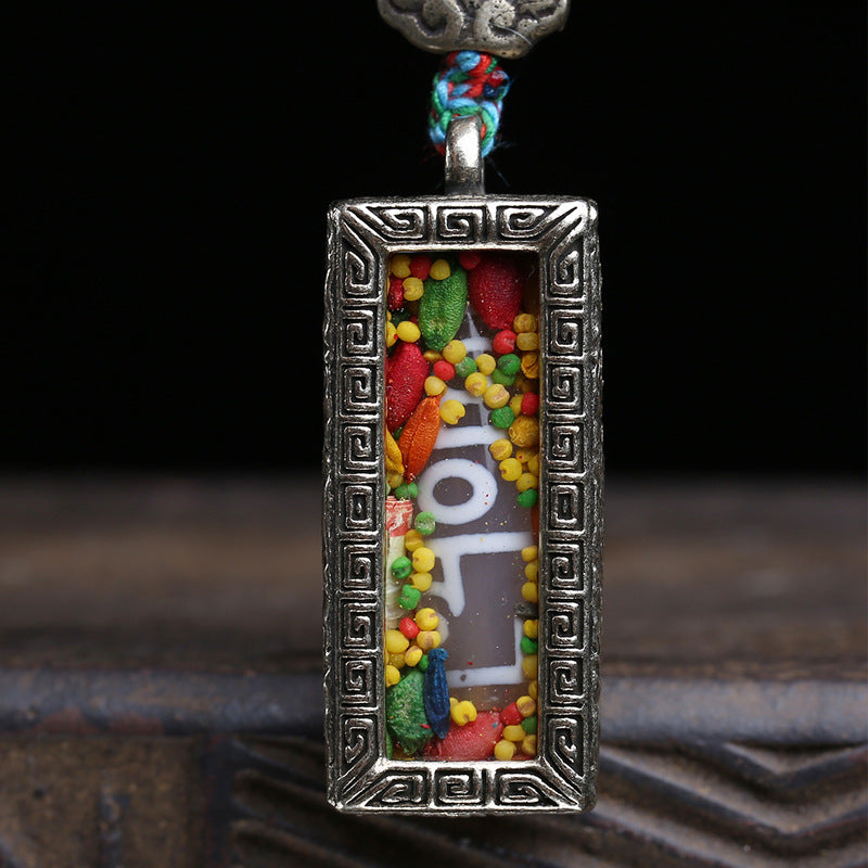 EverestArtstudios Xingyue Bodhi 108-Bead Mala with Dzi-Style Agate and Ghau Pendant