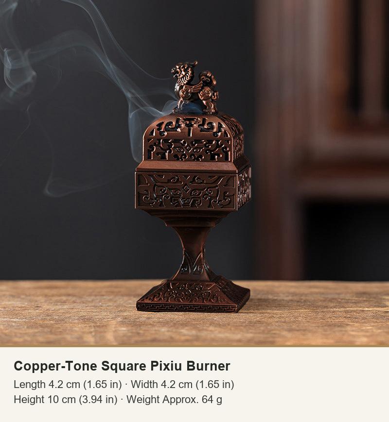 Copper-Tone Square Pixiu Burner