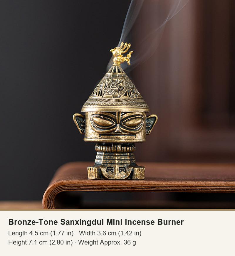 Bronze-Tone Sanxingdui Mini Incense Burner