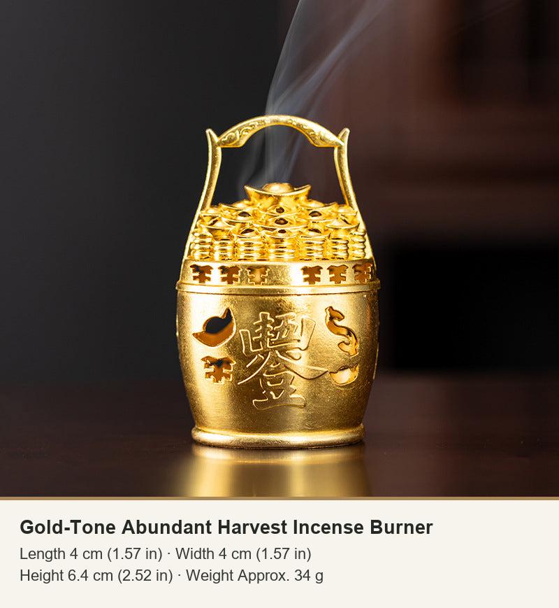Gold-Tone Abundant Harvest Incense Burner