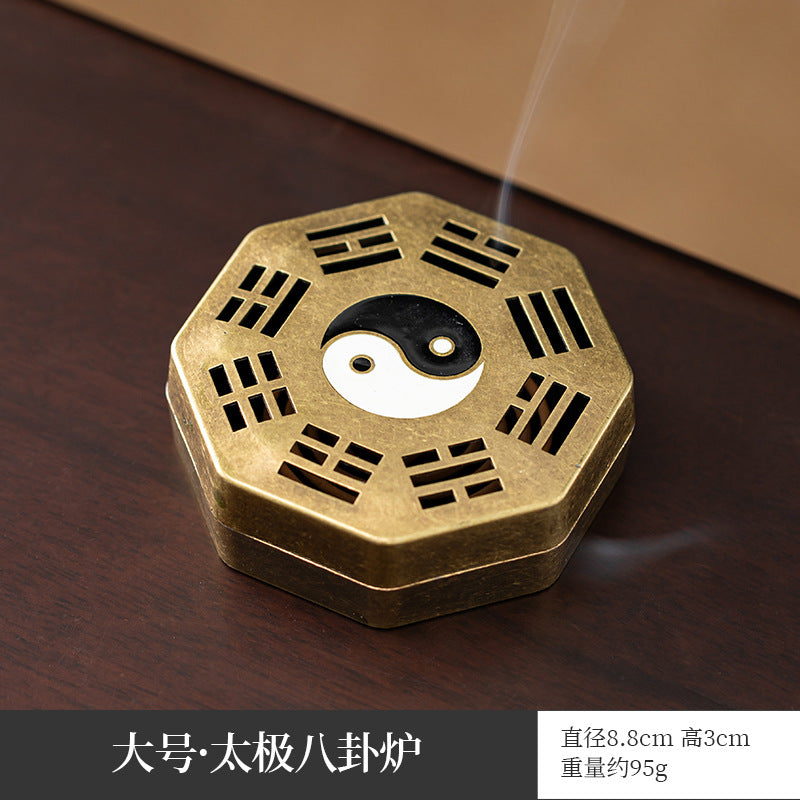 New Phoenix Kirin Three-legged Furnace Tianyuan Ding Furnace Xiaoxiangyun Sticky Powder Sandalwood Aromatherapy Furnace Alloy Incense Furnace Ornament