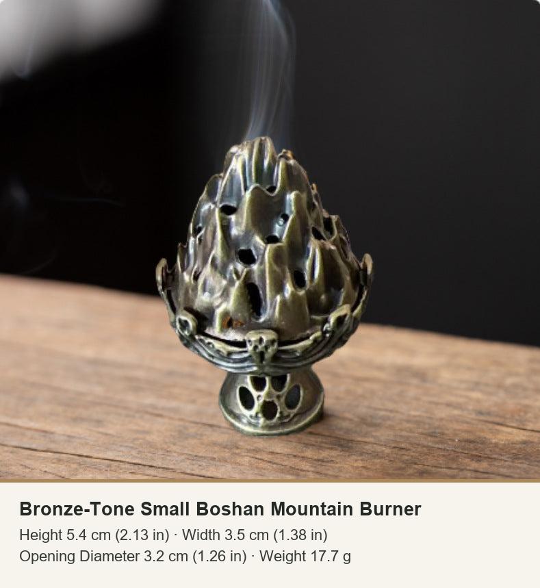 Bronze-Tone Small Boshan Mountain Burner