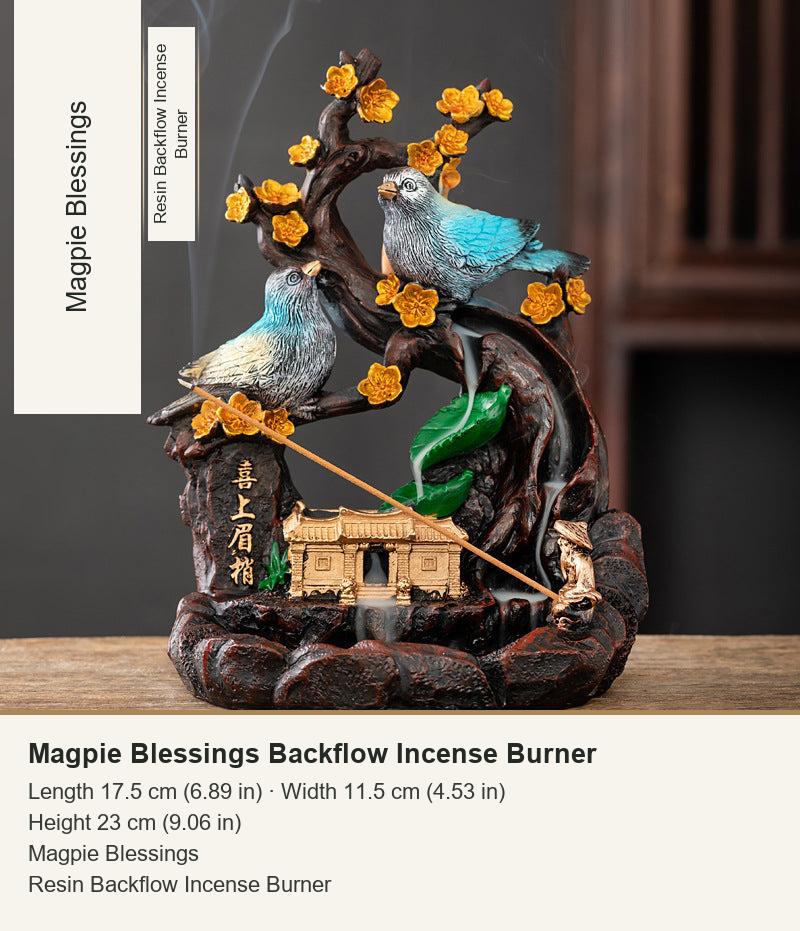 Magpie Blessings Backflow Incense Burner